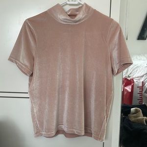 Madewell Velvet Mockneck/Turtleneck Top